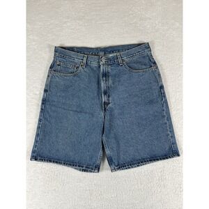 Vintage Y2K Levis 550 Blue Denim Jean Shorts Mens 36 Relaxed Fit Jorts Workwear